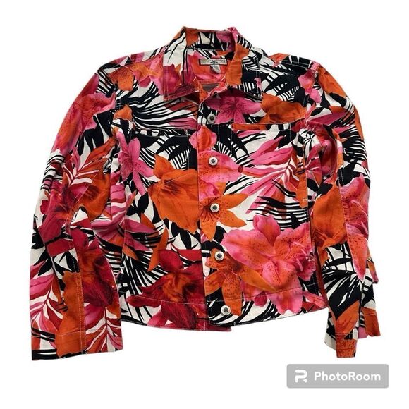 Caribbean woman’s floral jacket Preloved - Picture 1 of 3